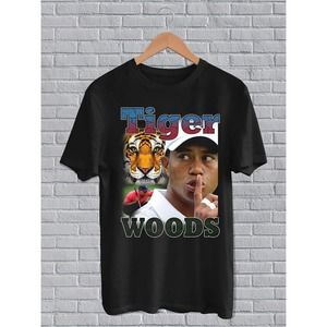 Black Graphic Short Sleeve Tee - Tiger Woods Design